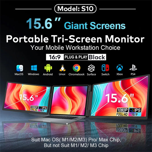 Daylight Triple Screen Laptop Monitor