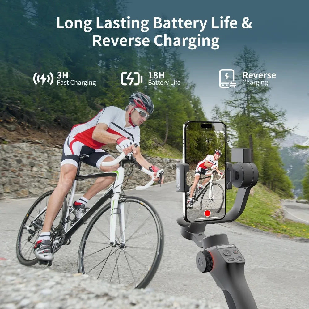 Pro Cinema Smart Phone Stabilizer with Magnetic AI Tracking Kit