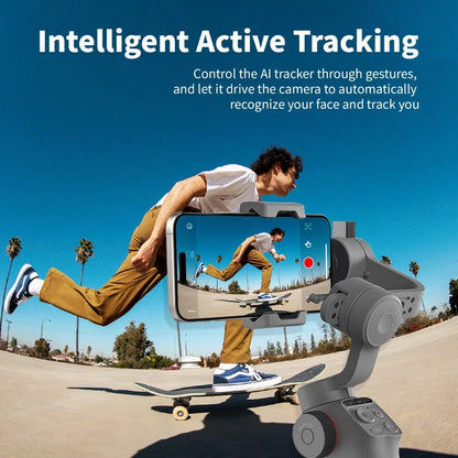 Pro Cinema Smart Phone Stabilizer with Magnetic AI Tracking Kit