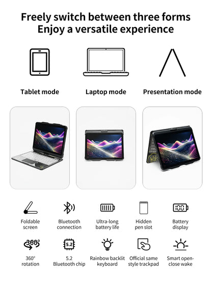 Daylight Transparent 360° Rotating Ipad Keyboard Case