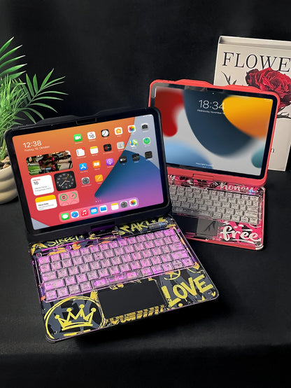 Daylight Transparent 360° Rotating Ipad Keyboard Case
