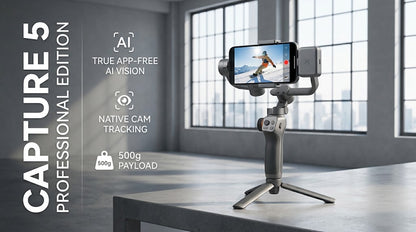 Pro Cinema Smart Phone Stabilizer with Magnetic AI Tracking Kit